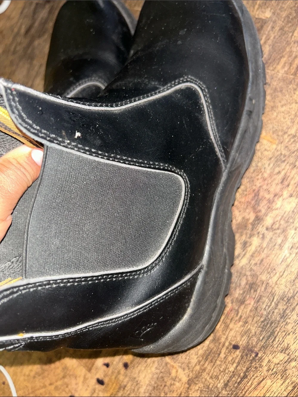 Men's Black Chukka Work Boots with Pull Tab